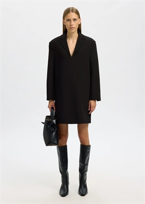 Sylvie relaxed ls short kjole Sort Selected Femme 
